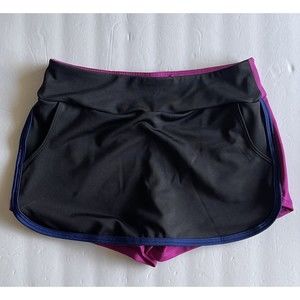 Z by Zella Shorts Girls M 8 10 Black Skort Front Purple Shorts Under Pockets New